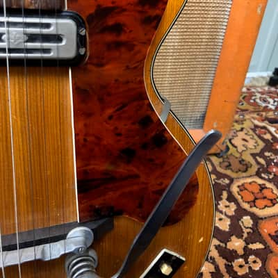 Vintage 1960 Hofner Club 40 w/ Bigsby Selmer Natural Blonde Electric Guitar image 7