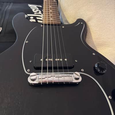 Gibson Les Paul Junior Tribute DC with Front-Mounted Input Jack 2019 - Worn Ebony Upgrades* including Fishman noiseless P90 image 3