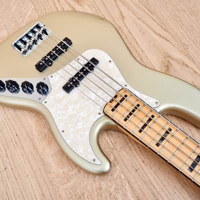 2017 Fender American Elite Jazz Bass V 5 String Near Mint Champagne w/ Case & Tags image 8
