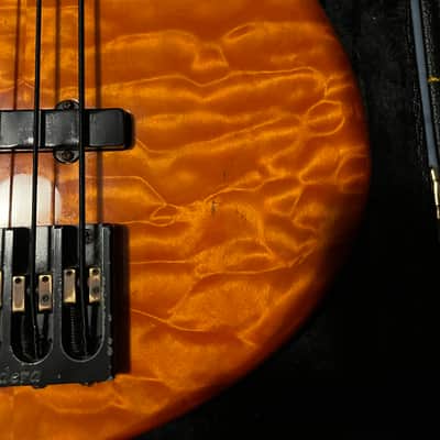 Fodera NYC Empire Bass Left Handed 1998p Orange Burst image 6