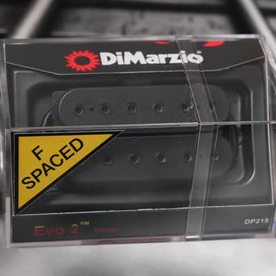 DiMarzio DP215FBK EVO 2 F-Spaced Bridge Humbucker - Black / Black Pole Pieces image 1