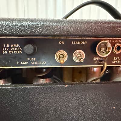 Fender Pro Reverb 2-Channel 40-Watt 2x12" Guitar Combo 1965 - 1967 - Black Panel image 12
