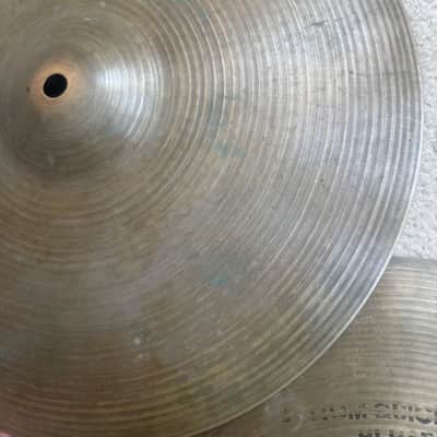 Zildjian Hollow Logo 15” Quick Beat Hi Hat Cymbals - 1467 1608 Grams 70s - Cu image 8