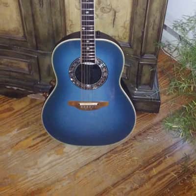 1982 Ovation Collectors Series Blueburst First Year of Collectors #138 & Original case image 1