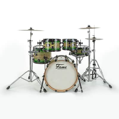Fame Fortress Stage Shell Set Green Burst - Drum Shell Set image 3