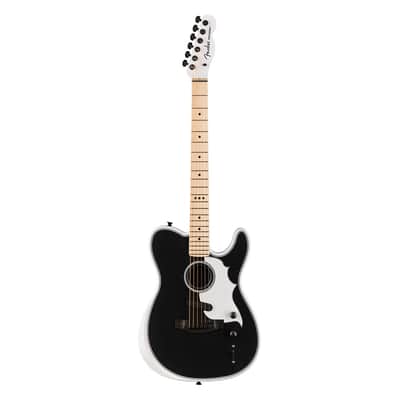 Used Fender Jack White Triplesonic Acoustasonic Tele - Satin Arctic White/Black image 2