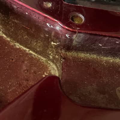 1984 Kramer USA Pacer Deluxe C Series Plate Candy Apple Red Guitar Body Floyd Ready image 8