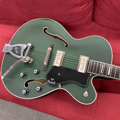 Guild X-175 Manhattan Special Hollowbody Electric Guitar - Ford Green w/ Case image 4