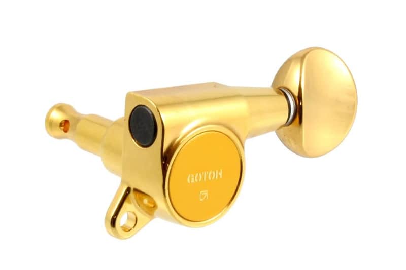 Allparts TK-0760-002 - Gotoh SG381 6 In Line Mini Tuning Keys - Gold image 1