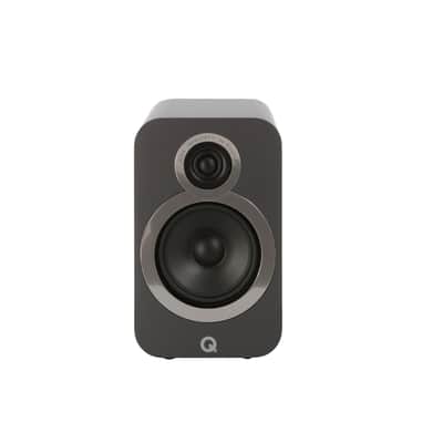 Q Acoustics 3020i Bookshelf Speaker Pair (GraphiteGrey) + QED Reference XT40 Speaker Cables (2M) image 4