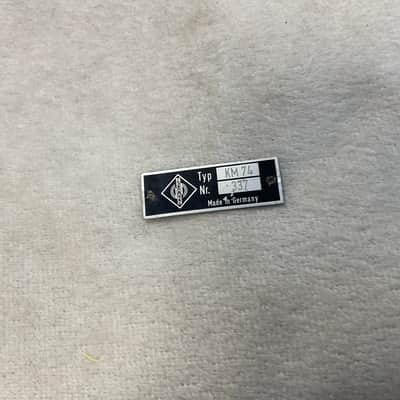 Neumann KM 74 # 334 nameplate … image 4