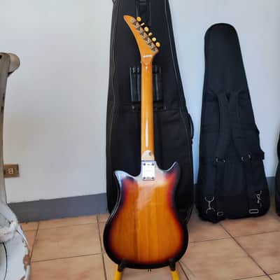 Taiwan made1970s Harmony 1401 Sunburst color electric guitar tremolo bridge p90 single coil image 2