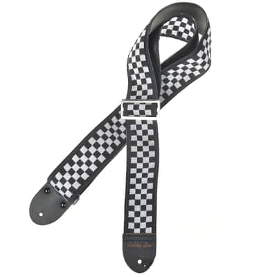 Souldier Raceway Checker 2" Black and White Rick Nielsen Cheap Trick Strap image 1