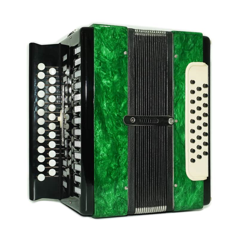 Tulskaya Garmon Melodiya Button Accordion made in Tula Russia, Vintage Folk Musical Instrument, Soviet Garmoshka, 2638 image 1