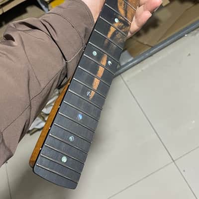 Striped Ebony Fretboard 22frets 5a Roasted flame Maple guitar neck Radius 12inch Round stainless steel 22 frets Roasted flame Maple guitar neck Striped Ebony fingerboard 25.5inch hole 10mm Radius: 12 inches. image 5