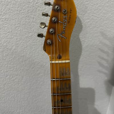 Custom Shop Limited Edition (Telecaster) Double Esquire Super Heavy RelicAged Black w/ Tomatillo HW Pickups image 6