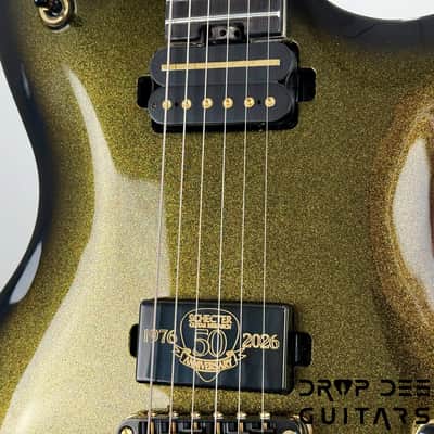 Schecter Diamond Series 50th Anniversary Tempest Electric Guitar - 50th Gold Burst image 6