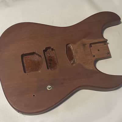 Custom Made 6 String Mahogany Electric Guitar Body 25.5 Scale Length Kahler Ready image 1