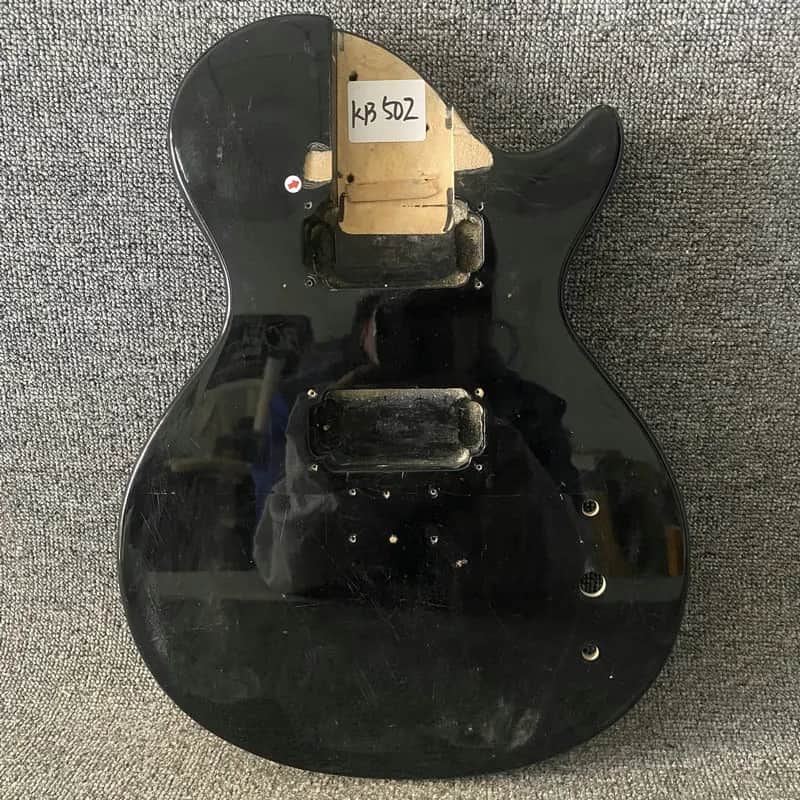Black Basswood Solid Guitar Single Cutaway Body image 1