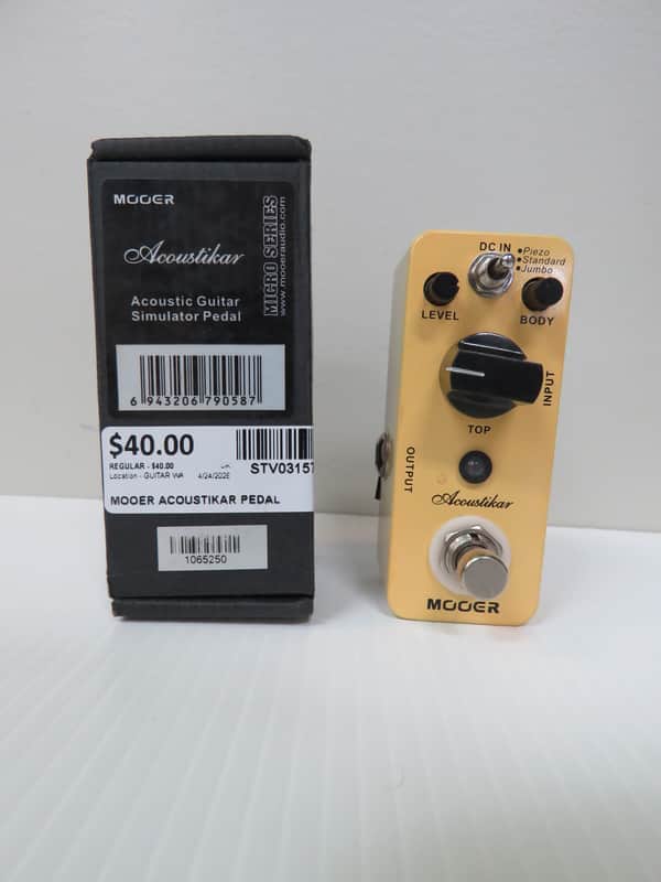 MOOER Acoustikar Acoustic Guitar Simulator Effect Pedal - Cream image 1