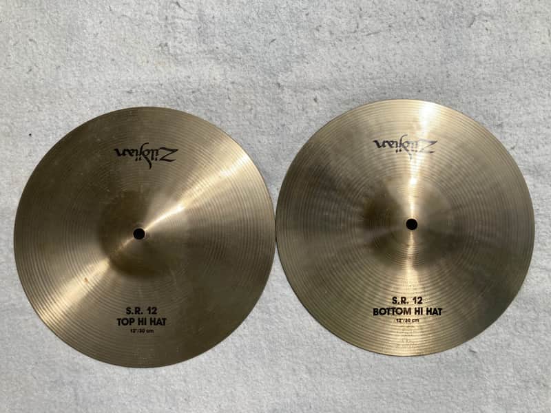 Late 80's Zildjian 12" Special Recording (S.R.) Hi-Hat Cymbal Pair 760g/744g image 1
