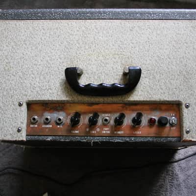 Omega 12" Combo Amplifier w/Tremolo Early 1960's White/Grey image 2