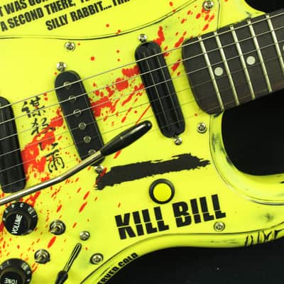 Custom Painted and Upgraded Fender Squier Strat CXS Series Custom  Aged and Worn With Graphics And Matching Headstock image 9