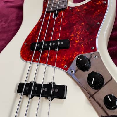 D.LAKIN 6034 USA "Wilkins Thin Skin Poly" Olympic White Jazz Bass image 4