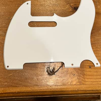 Warmoth Telecaster pickguard white 1-ply 5-hole 50’s image 1