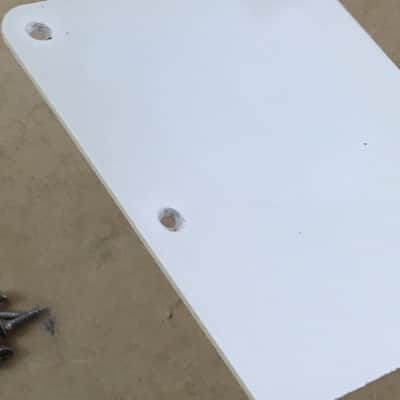 2002 Lefty Vintage Fender White Relic Tremolo Cover Standard Strat Back Plate 1 Ply Left Handed image 6