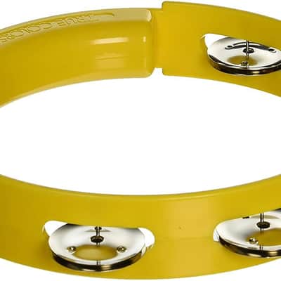 Rhythm Tech TRUE COLOURS TAMBOURINE 8" TC4058 - Yellow image 2