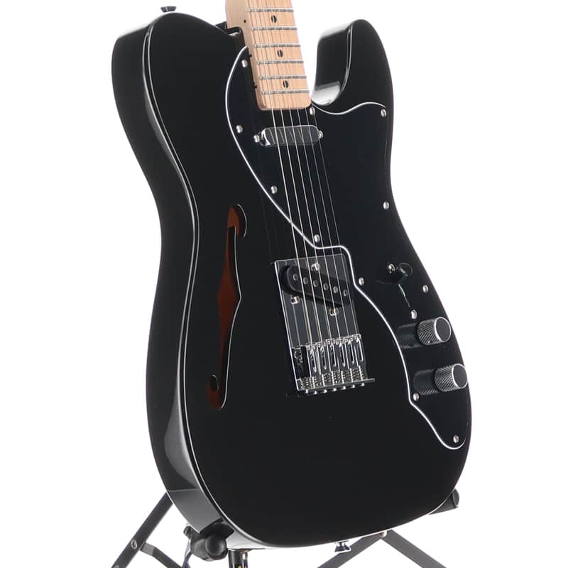 Squier Affinity Series® Telecaster® Thinline, Metallic Black | Reverb