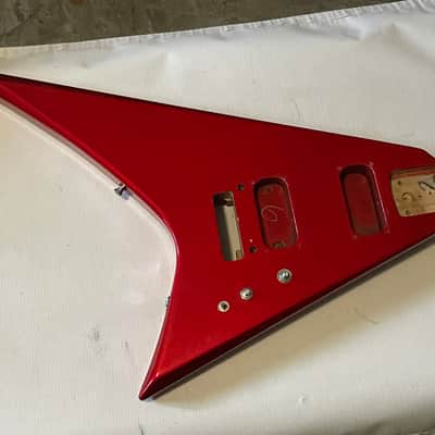 1985 Kramer USA Vanguard RR Rhoads E Series Plate Candy Apple Red 2 PC Maple Guitar Body Floyd Ready