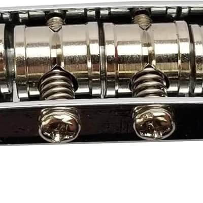 Mustang Bridge w/Large Saddles, 9.5" Radius, 52.5mm, For Fender Mustang, Jaguar, Jazzmaster- Chrome image 1
