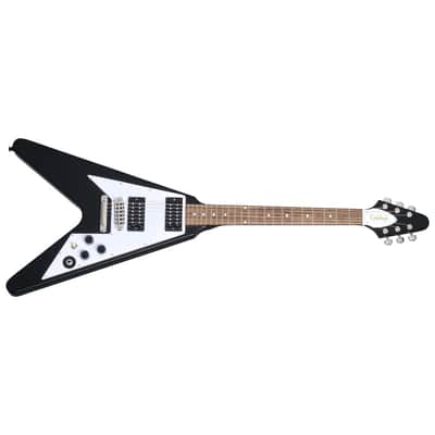 Epiphone Kirk Hammett Signature 1979 Flying V Guitar w/ Gibson Pickups and Hardshell Case - Ebony image 12