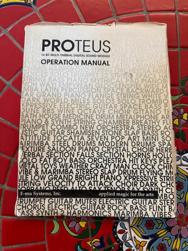 E-MU Systems Proteus Original Manual image 1