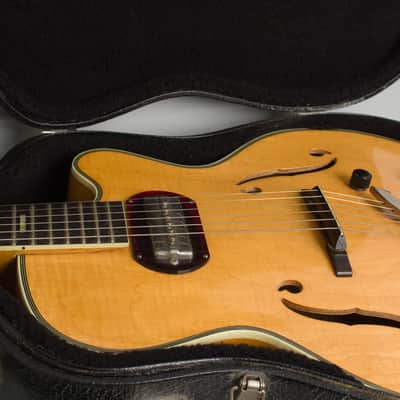 Harmony  H-65 Hollow Body Electric Guitar (1959), ser. #86H65, black hard shell case. image 15