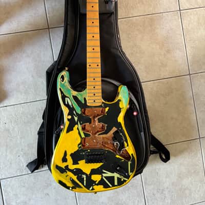 Unknown Stratocaster Kit Guitar - Hand Painted image 1