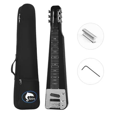 Batking Lap Steel Guitar 6 String Slotted Head Stock Electric Slide Steel Guitar-bk w bag w slide image 3