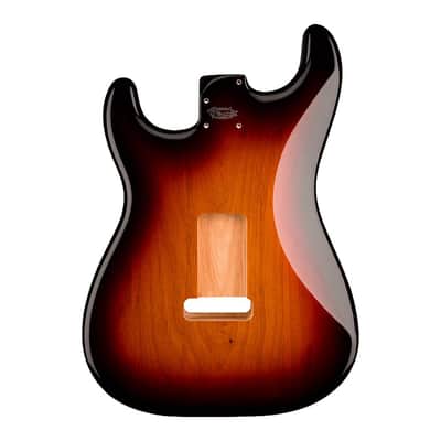 Fender Deluxe Series H/S/H Stratocaster Alder Body 2 Point Bridge Mount (3 Colour Sunburst) image 2
