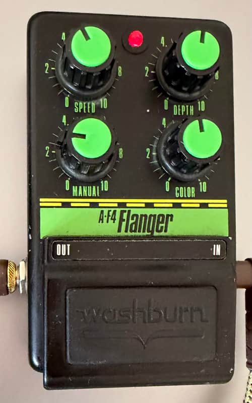 Washburn A-F4 Flanger 80s - Black & Green image 1