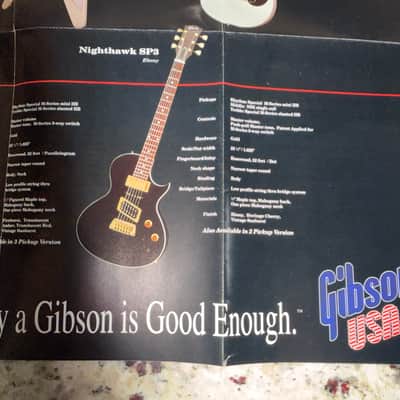 Gibson Poster Catalog Jimi Hendrix 1993 flying V Firebird Melody maker explorer nighthawk image 6