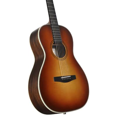 Alvarez LP70e Herringbone Sunset Parlor Guitar (Herringbone) with FlexiCase/Pickup - Sunset image 1
