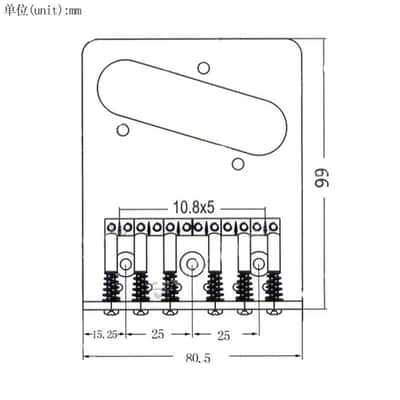 Top Load Gold Guitar Telecaster Tele Style Bridge image 4