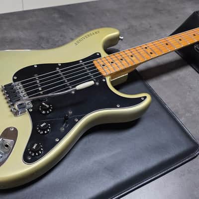 1979 Fender Stratocaster 25th Anniversary Porsche Inca Silver over Huffy Olympic White Relic Vintage 70s American USA Strat Electric Guitar Special Limited Edition Model FSR Heavy Road Worn Aged image 9