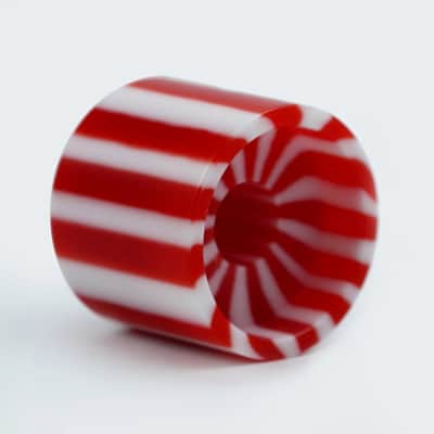 Striped Candy Acrylic Red 3pcs Guitar and Bass Control Knobs Set image 3