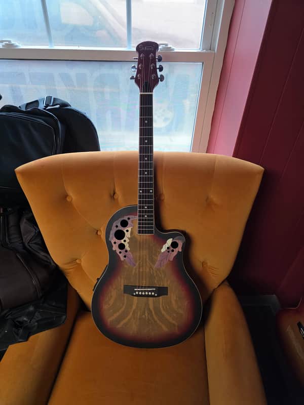 Glarry ovation style acoustic/ electric guitar image 1