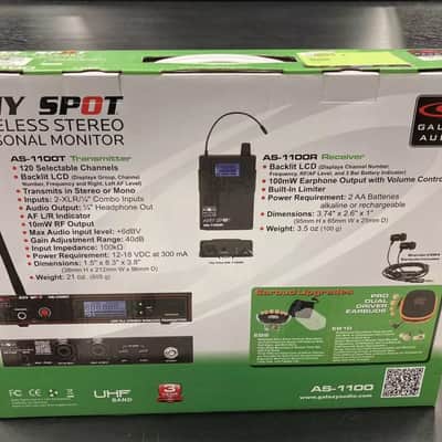 Galaxy Audio AS-1100D UHF Wireless Personal Monitor System - Band D 2010s - Blank image 2