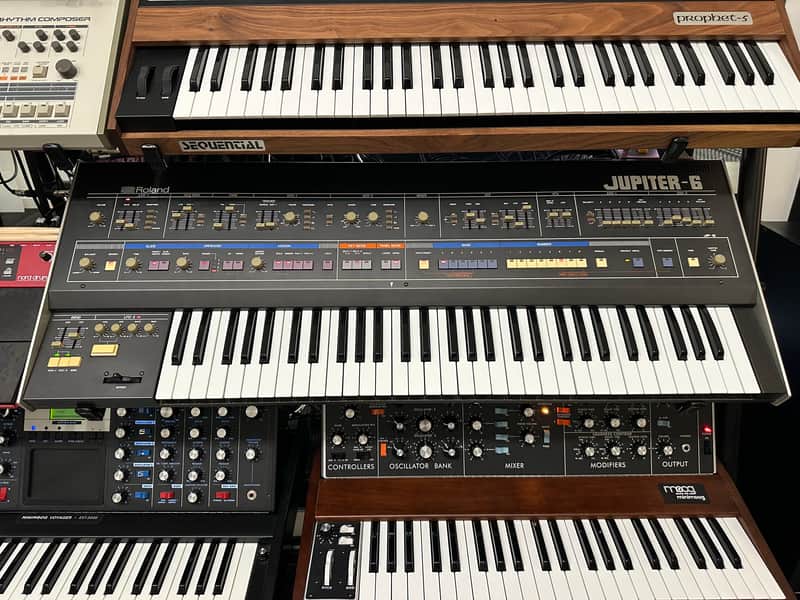 Roland Jupiter 6 61-Key Synthesizer 1983 - 1985 - Black image 1
