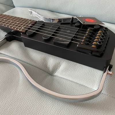 Alp AD-80 Adventure headless electric travel guitar 2021 Black with new updated gig bag image 6